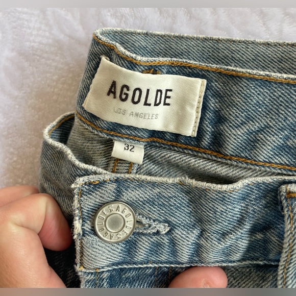 Agolde Riley High Rise Straight Crop - Picture 4 of 6